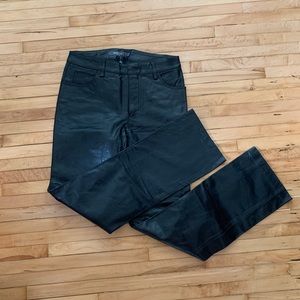 NWT Leather boot cut pants